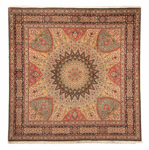 Persisk tæppe - Tabriz - Royal firkantet  - 253 x 250 cm - flerfarvet