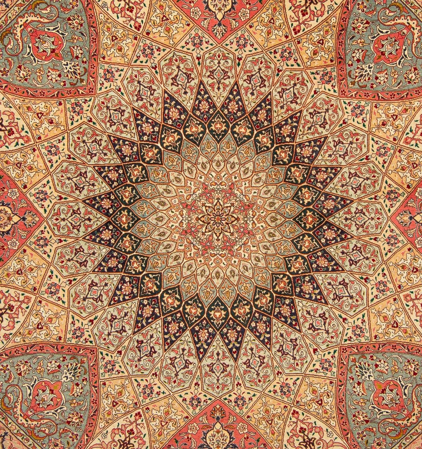 Persisk tæppe - Tabriz - Royal firkantet  - 253 x 250 cm - flerfarvet