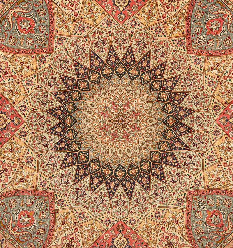 Persisk tæppe - Tabriz - Royal firkantet  - 253 x 250 cm - flerfarvet