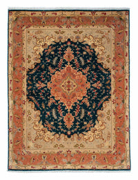 Persisk tæppe - Tabriz - Royal - 202 x 152 cm - mørkeblå