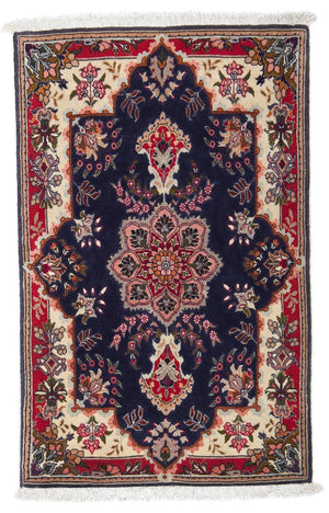 Persisk tæppe - Tabriz - Royal - 93 x 61 cm - mørkeblå