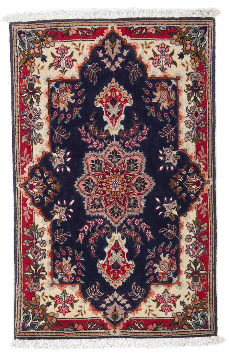 Persisk tæppe - Tabriz - Royal - 93 x 61 cm - mørkeblå