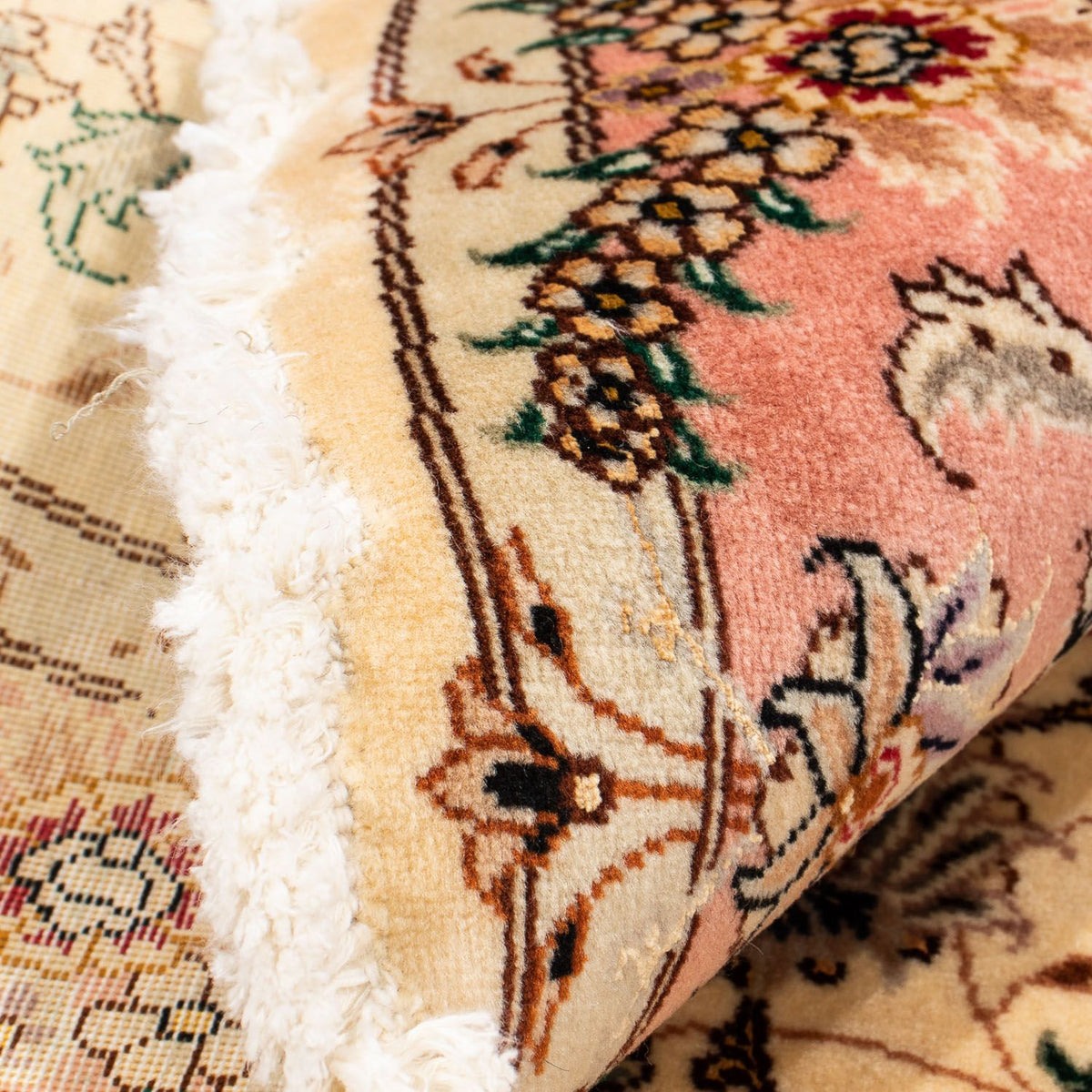 Persisk tæppe - Tabriz - Royal rundt  - 150 x 150 cm - beige