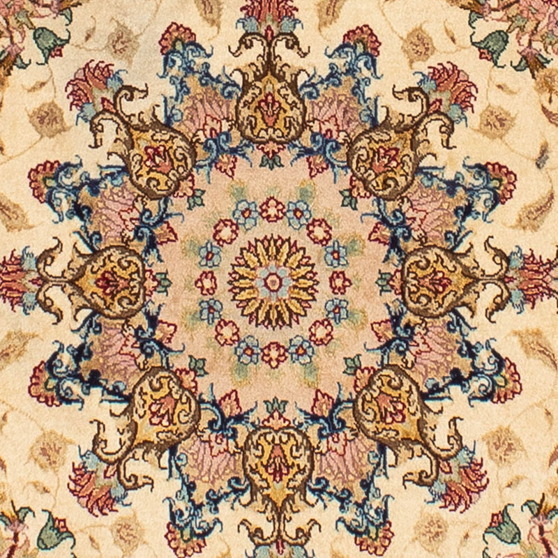 Persisk tæppe - Tabriz - Royal rundt  - 150 x 150 cm - lys brun