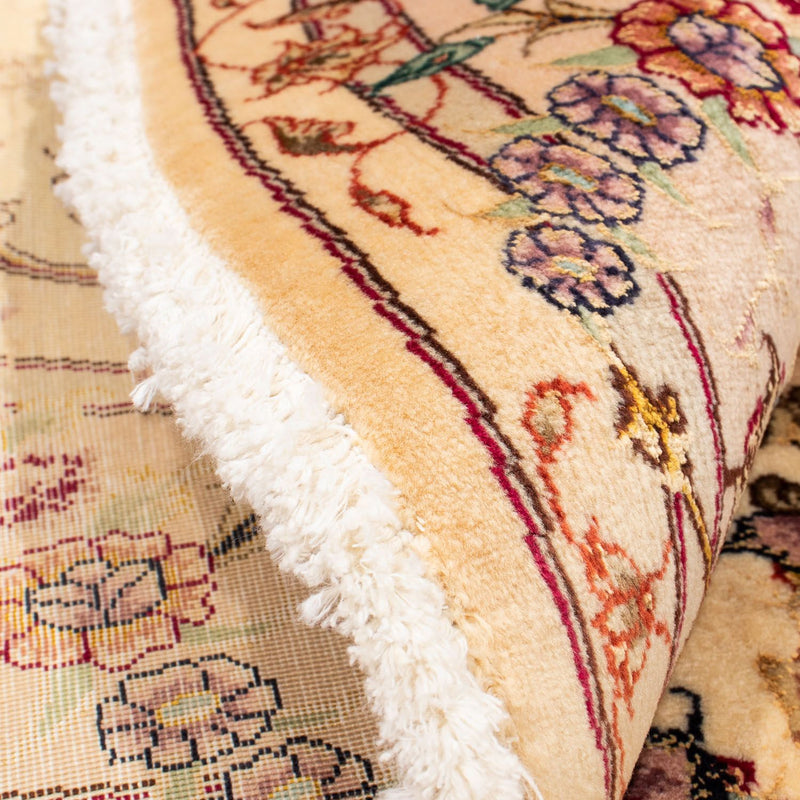 Persisk tæppe - Tabriz - Royal rundt  - 150 x 150 cm - lys brun