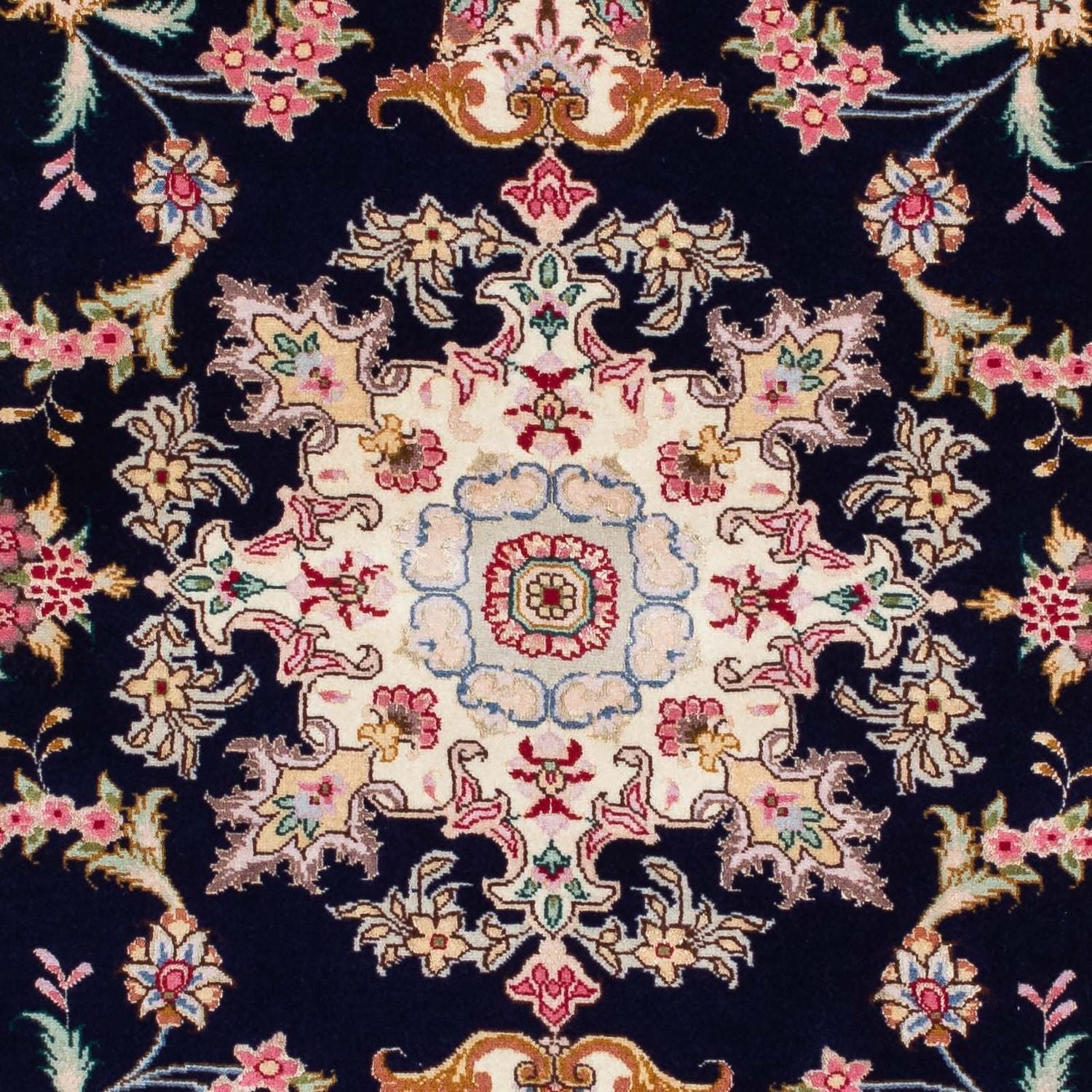 Løber Persisk tæppe - Tabriz - Royal - 198 x 82 cm - mørkeblå