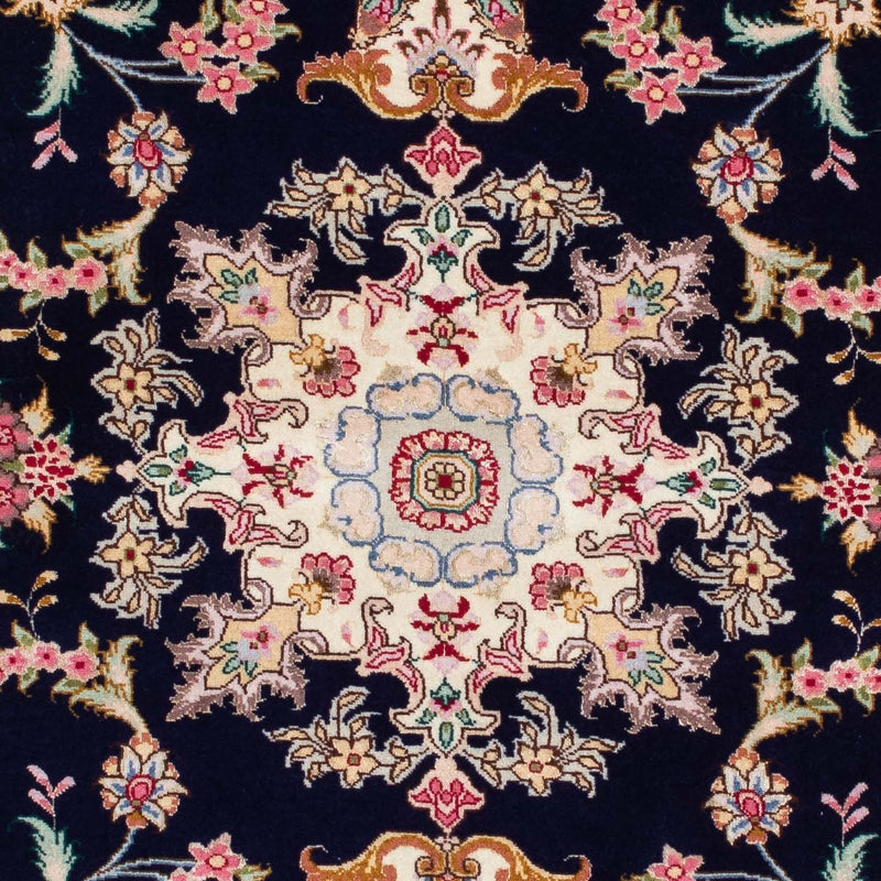 Løber Persisk tæppe - Tabriz - Royal - 198 x 82 cm - mørkeblå