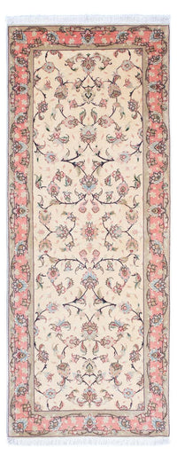 Løber Persisk tæppe - Tabriz - Royal - 200 x 77 cm - beige