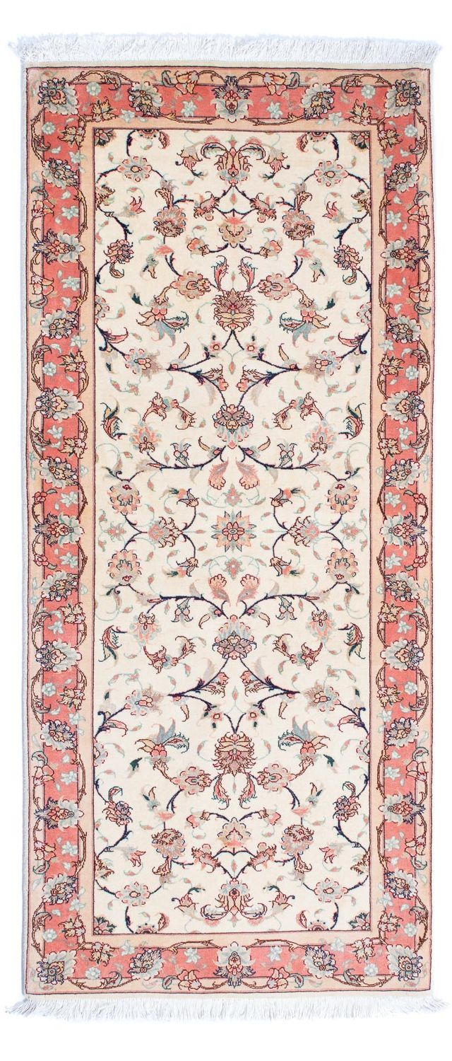 Løber Persisk tæppe - Tabriz - Royal - 187 x 77 cm - beige