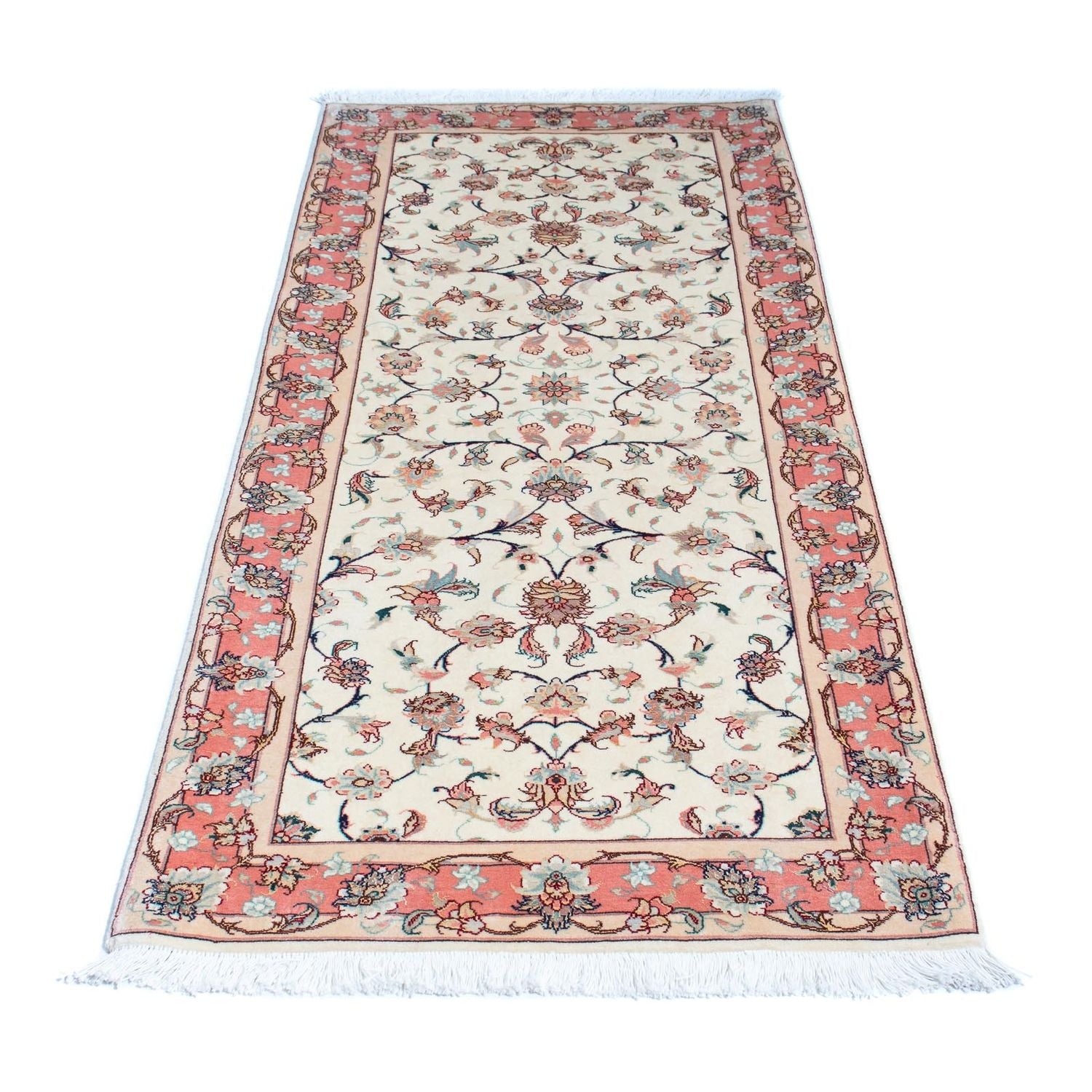 Løber Persisk tæppe - Tabriz - Royal - 187 x 77 cm - beige
