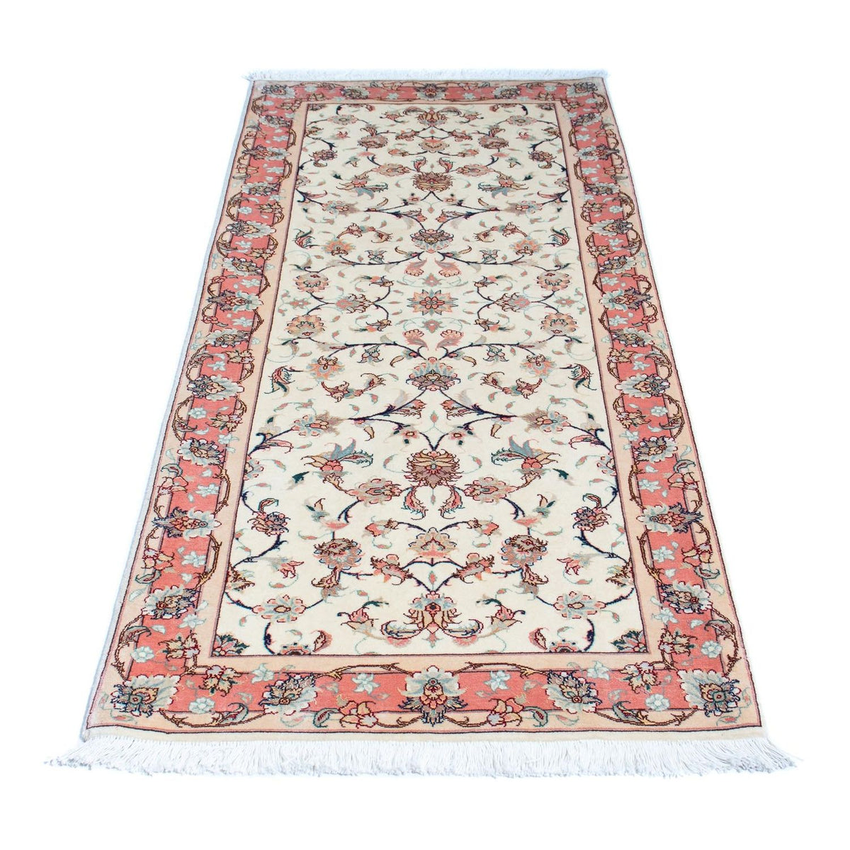 Løber Persisk tæppe - Tabriz - Royal - 187 x 77 cm - beige