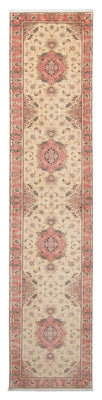 Løber Persisk tæppe - Tabriz - Royal - 410 x 80 cm - beige