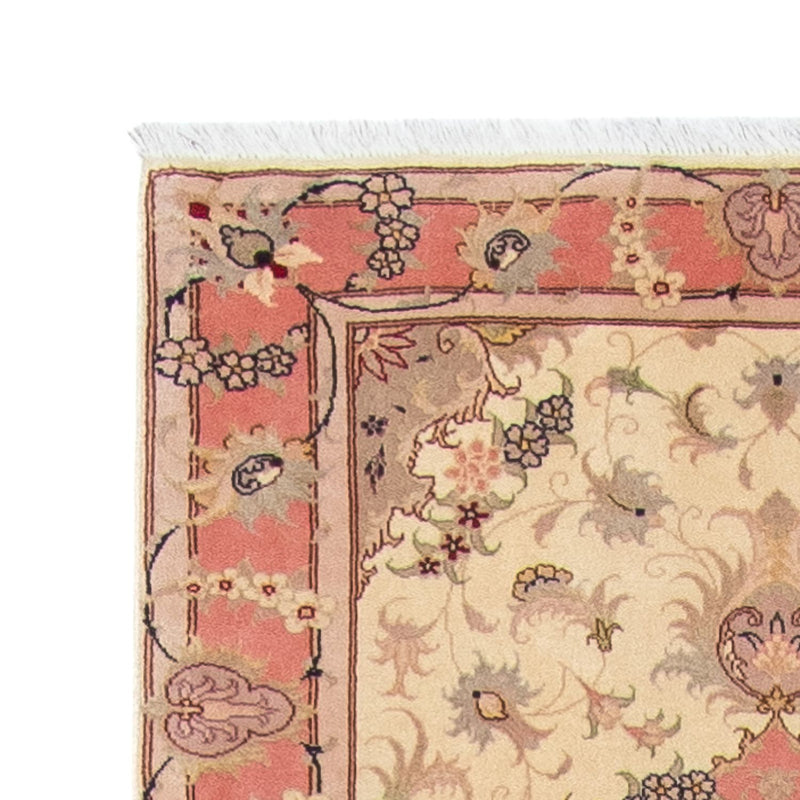 Løber Persisk tæppe - Tabriz - Royal - 410 x 80 cm - beige