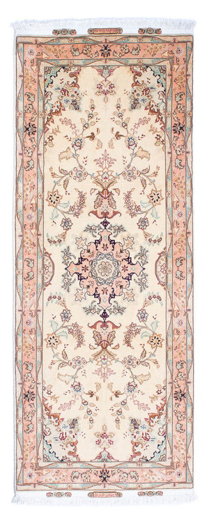 Løber Persisk tæppe - Tabriz - Royal - 212 x 81 cm - beige