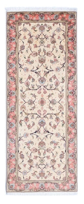 Løber Persisk tæppe - Tabriz - Royal - 202 x 77 cm - beige
