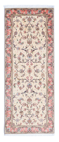 Løber Persisk tæppe - Tabriz - Royal - 202 x 77 cm - beige
