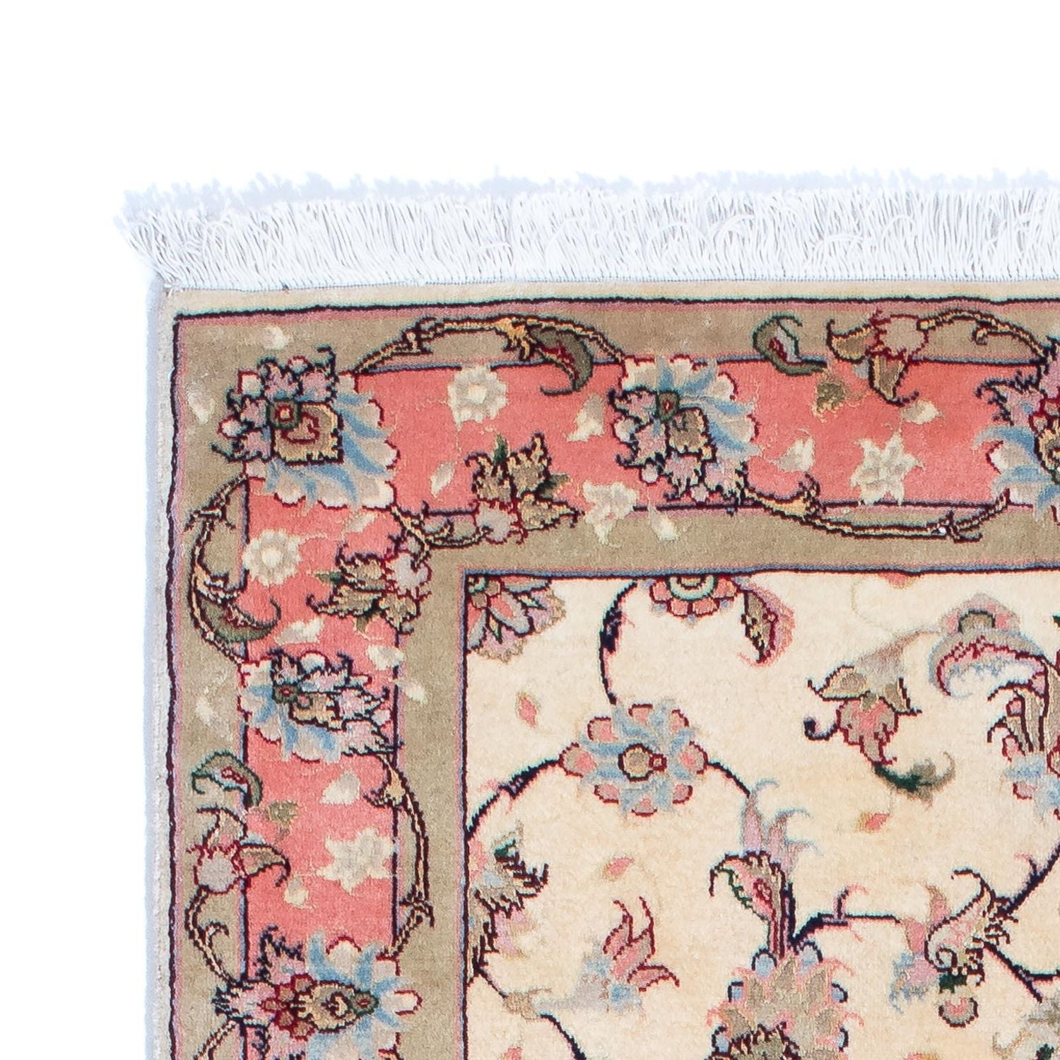 Løber Persisk tæppe - Tabriz - Royal - 202 x 77 cm - beige