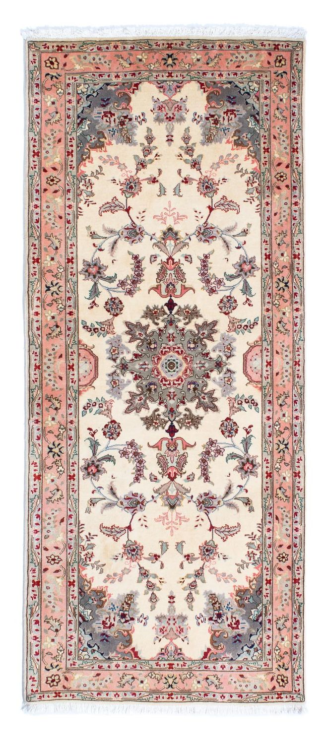 Løber Persisk tæppe - Tabriz - Royal - 203 x 83 cm - beige