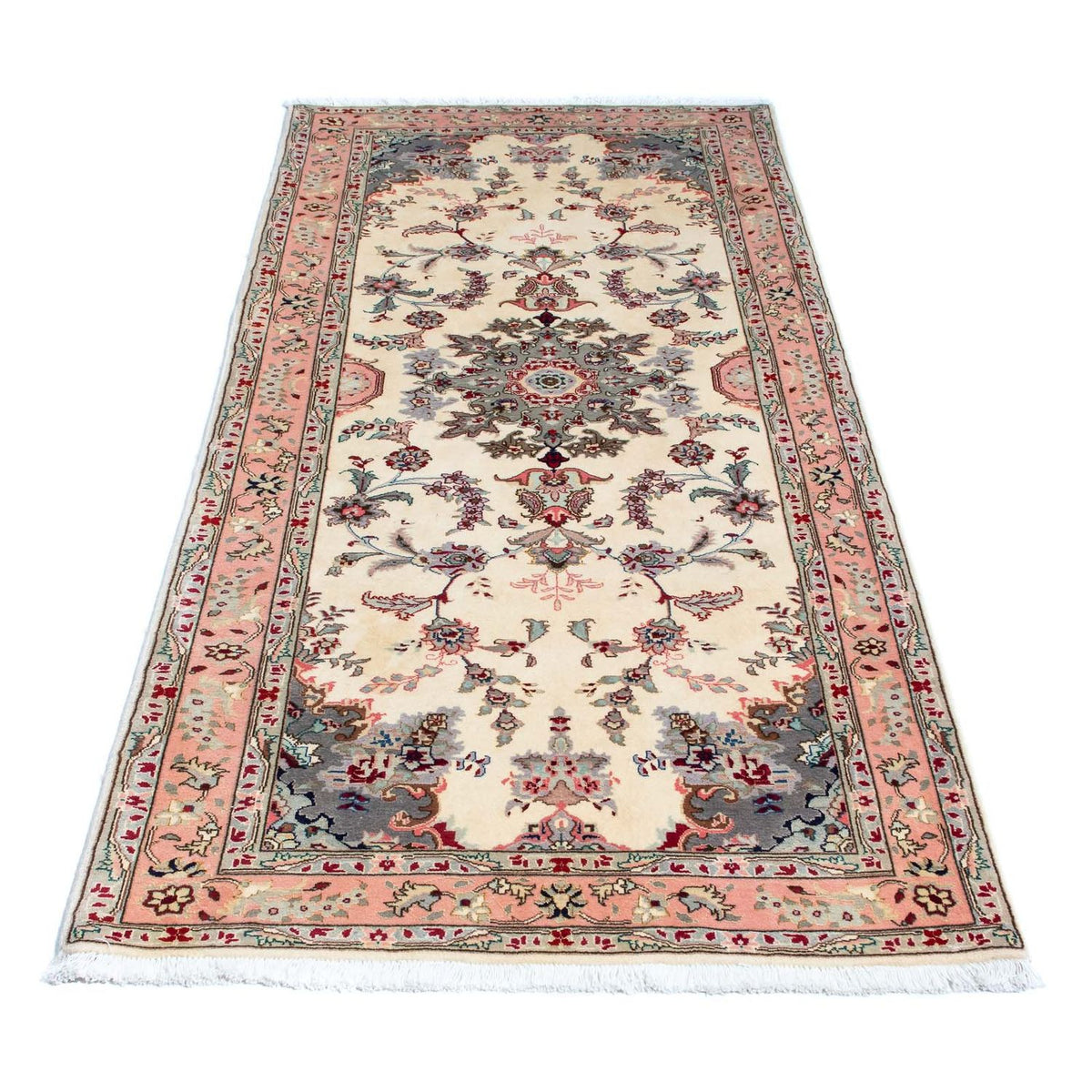 Løber Persisk tæppe - Tabriz - Royal - 203 x 83 cm - beige