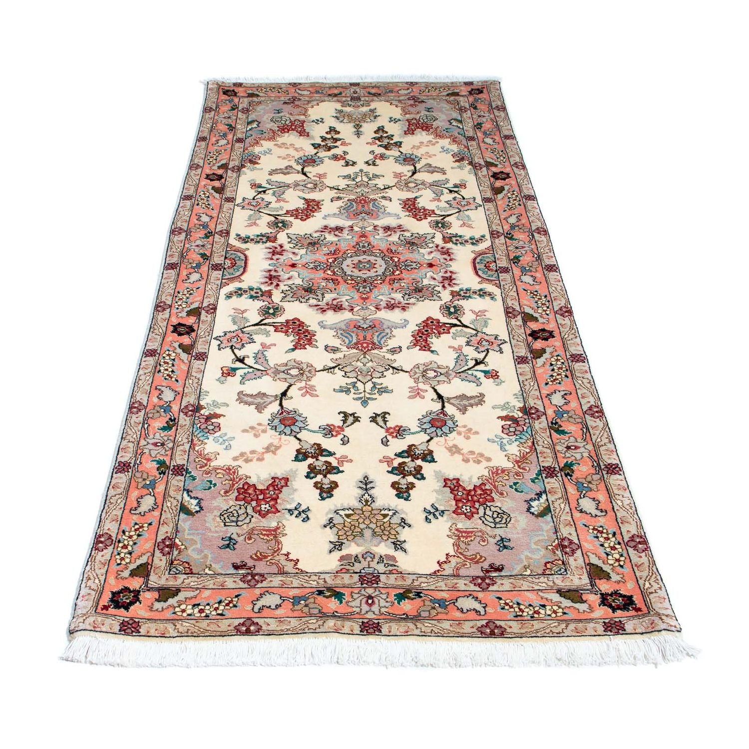 Løber Persisk tæppe - Tabriz - Royal - 205 x 82 cm - beige