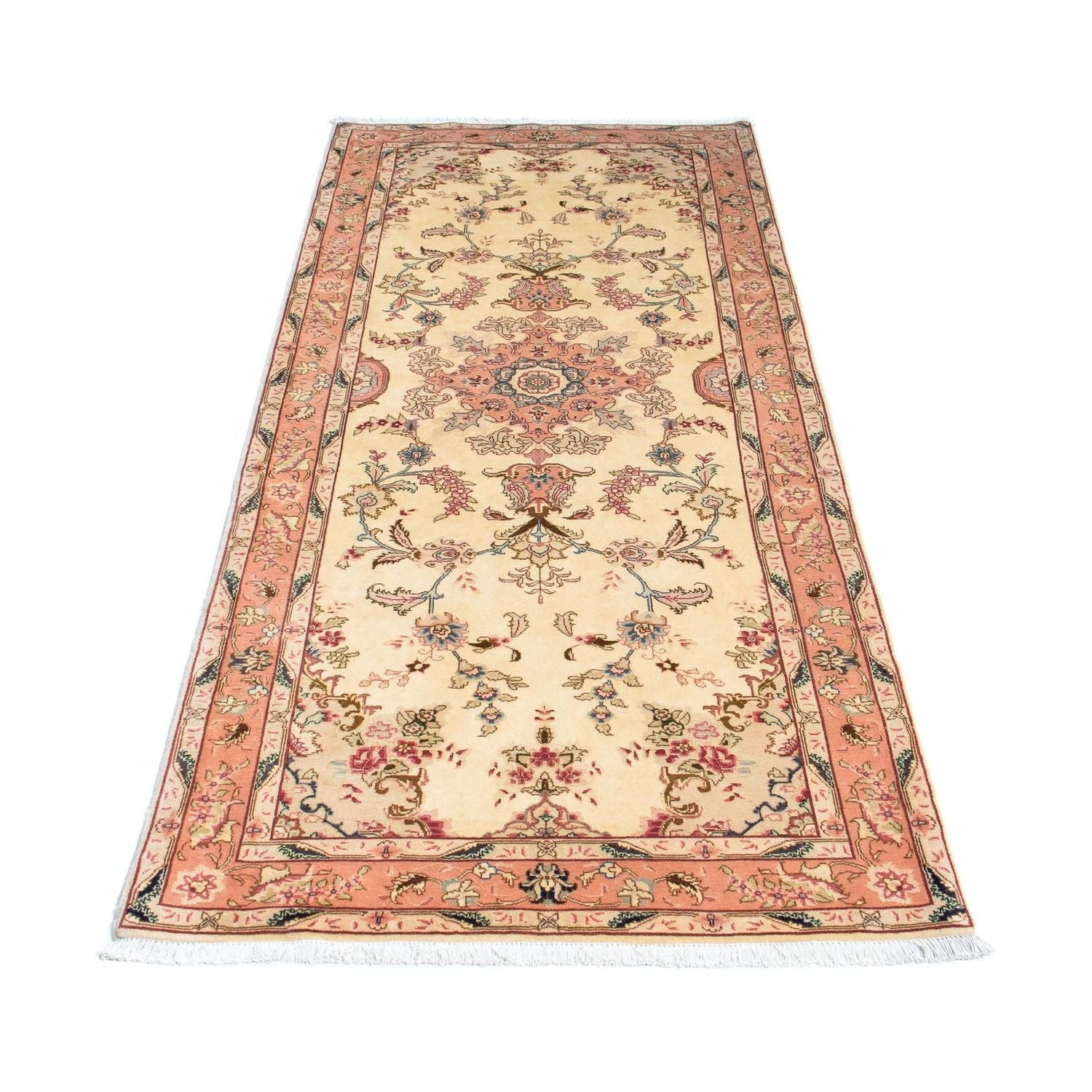 Løber Persisk tæppe - Tabriz - Royal - 221 x 82 cm - beige