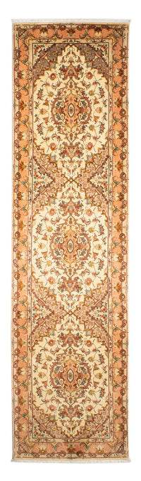 Løber Persisk tæppe - Tabriz - Royal - 314 x 87 cm - beige