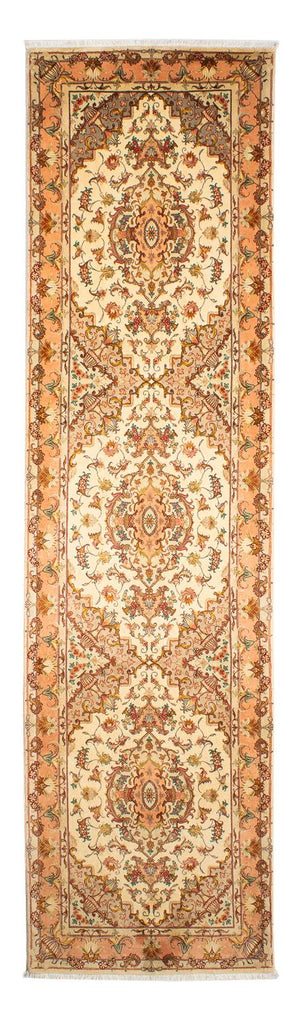 Løber Persisk tæppe - Tabriz - Royal - 314 x 87 cm - beige
