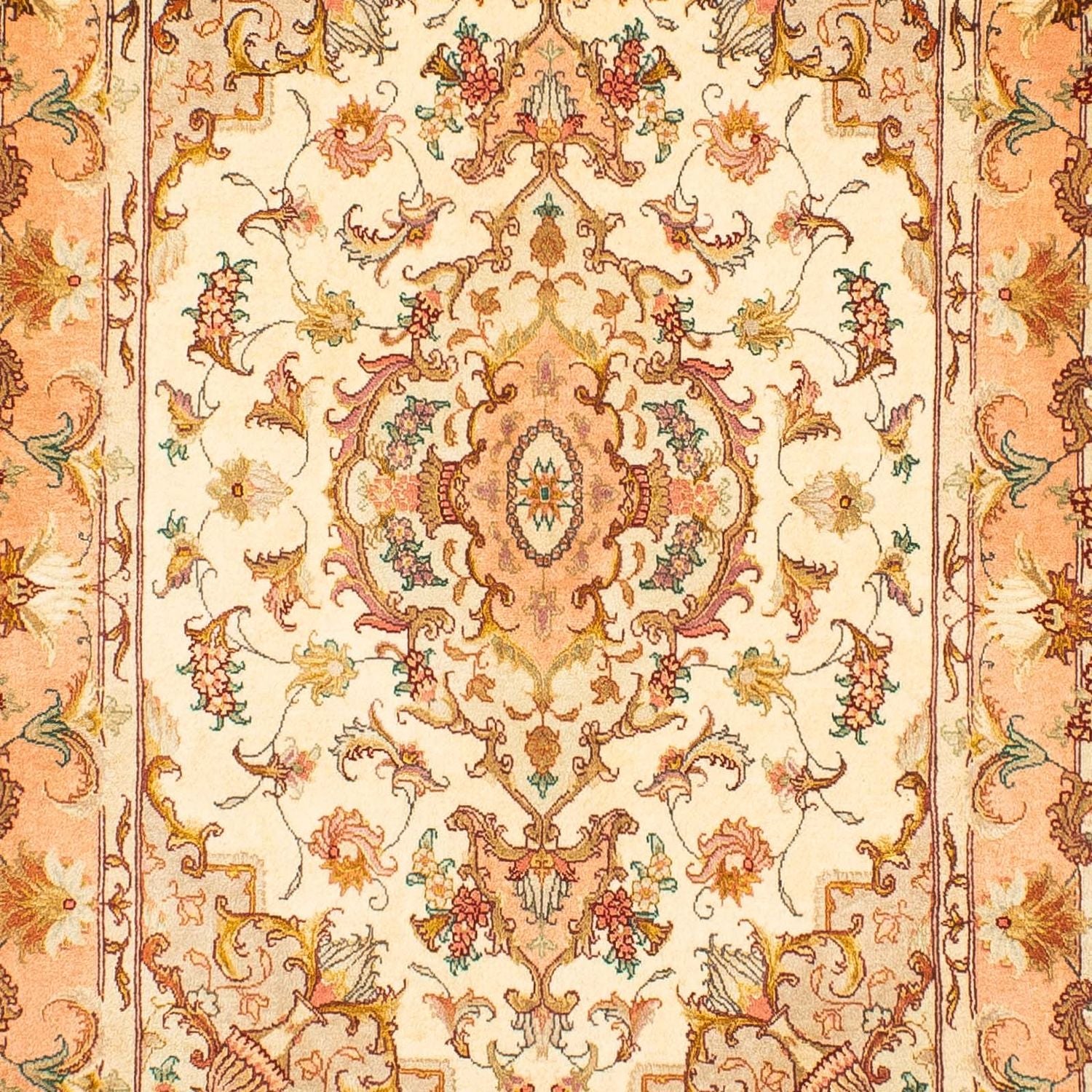 Løber Persisk tæppe - Tabriz - Royal - 314 x 87 cm - beige