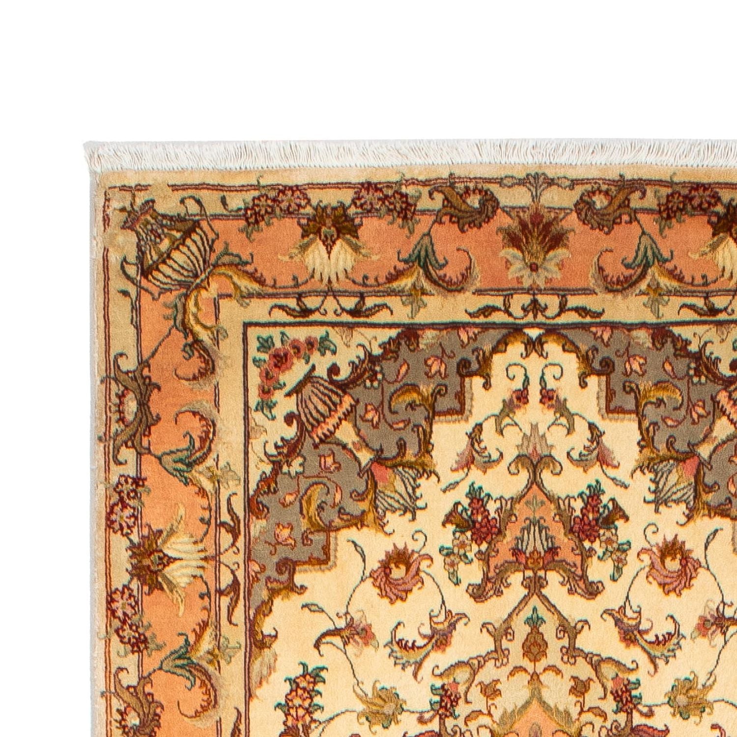 Løber Persisk tæppe - Tabriz - Royal - 314 x 87 cm - beige