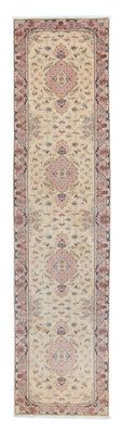 Løber Persisk tæppe - Tabriz - Royal - 397 x 87 cm - beige