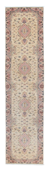 Løber Persisk tæppe - Tabriz - Royal - 397 x 87 cm - beige