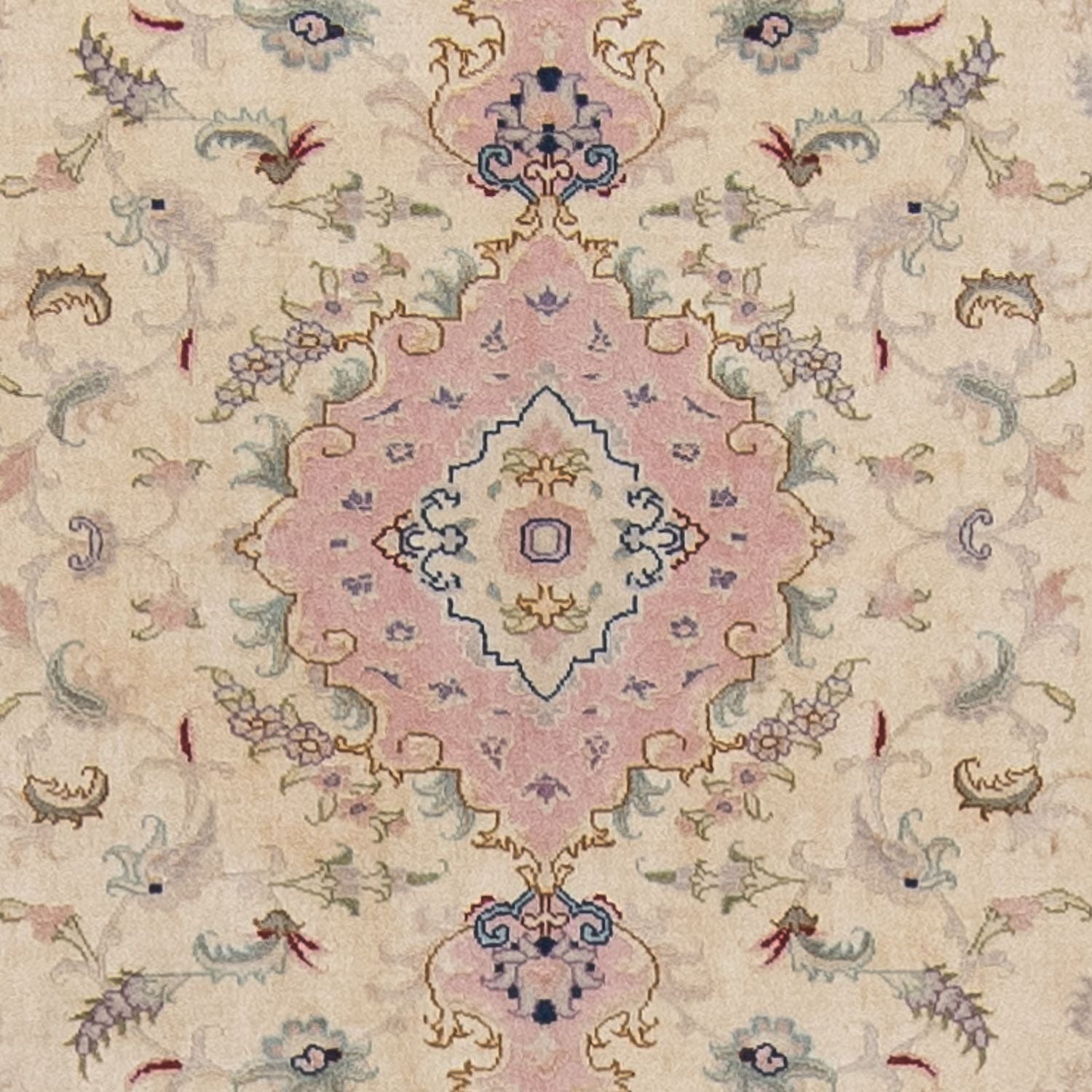 Løber Persisk tæppe - Tabriz - Royal - 397 x 87 cm - beige