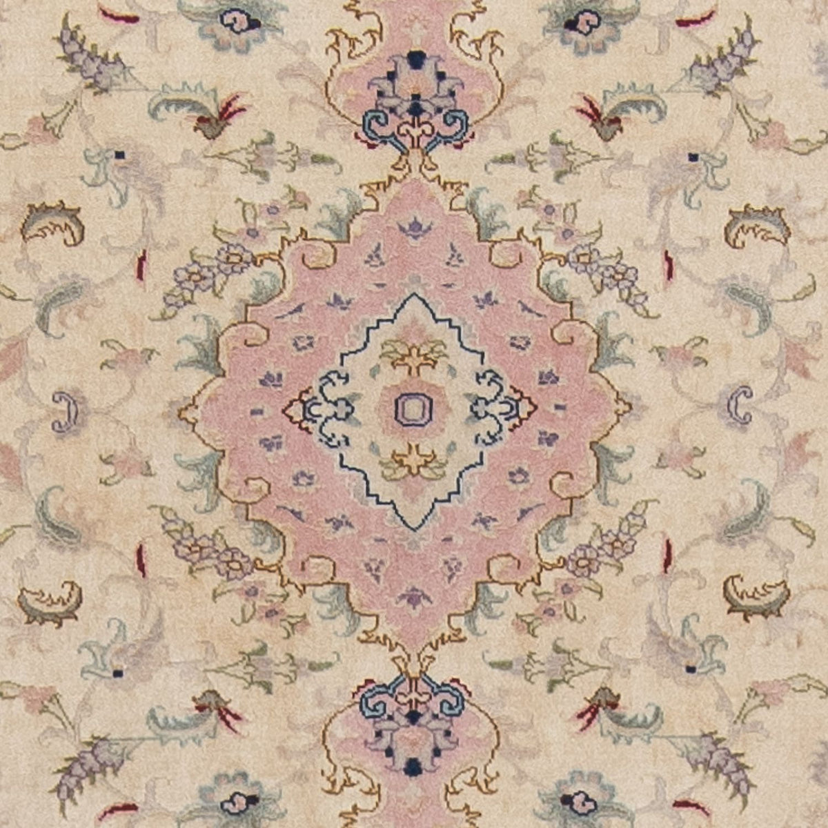 Løber Persisk tæppe - Tabriz - Royal - 397 x 87 cm - beige