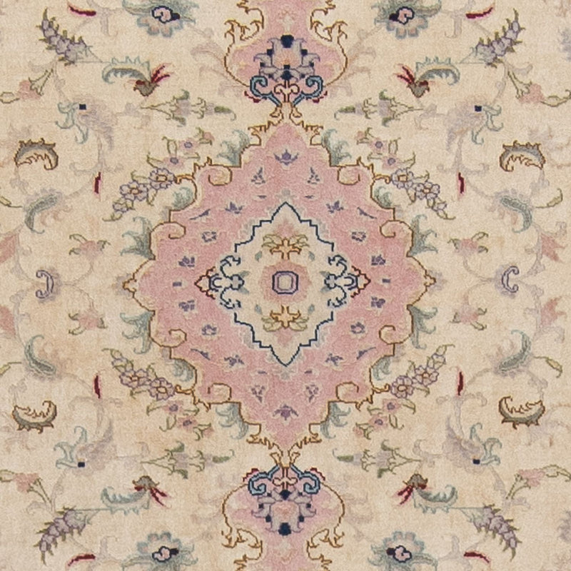 Løber Persisk tæppe - Tabriz - Royal - 397 x 87 cm - beige