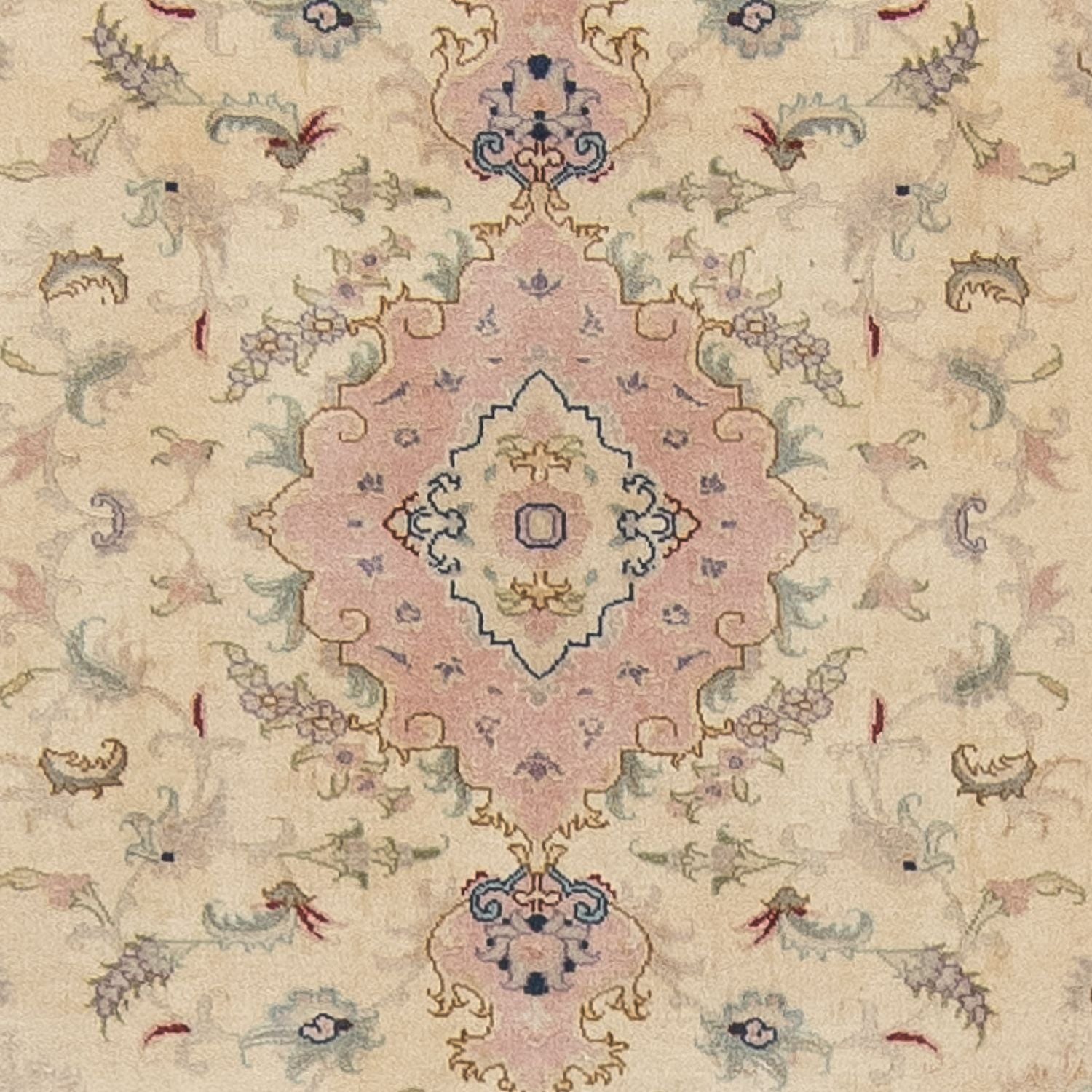 Løber Persisk tæppe - Tabriz - Royal - 397 x 86 cm - beige