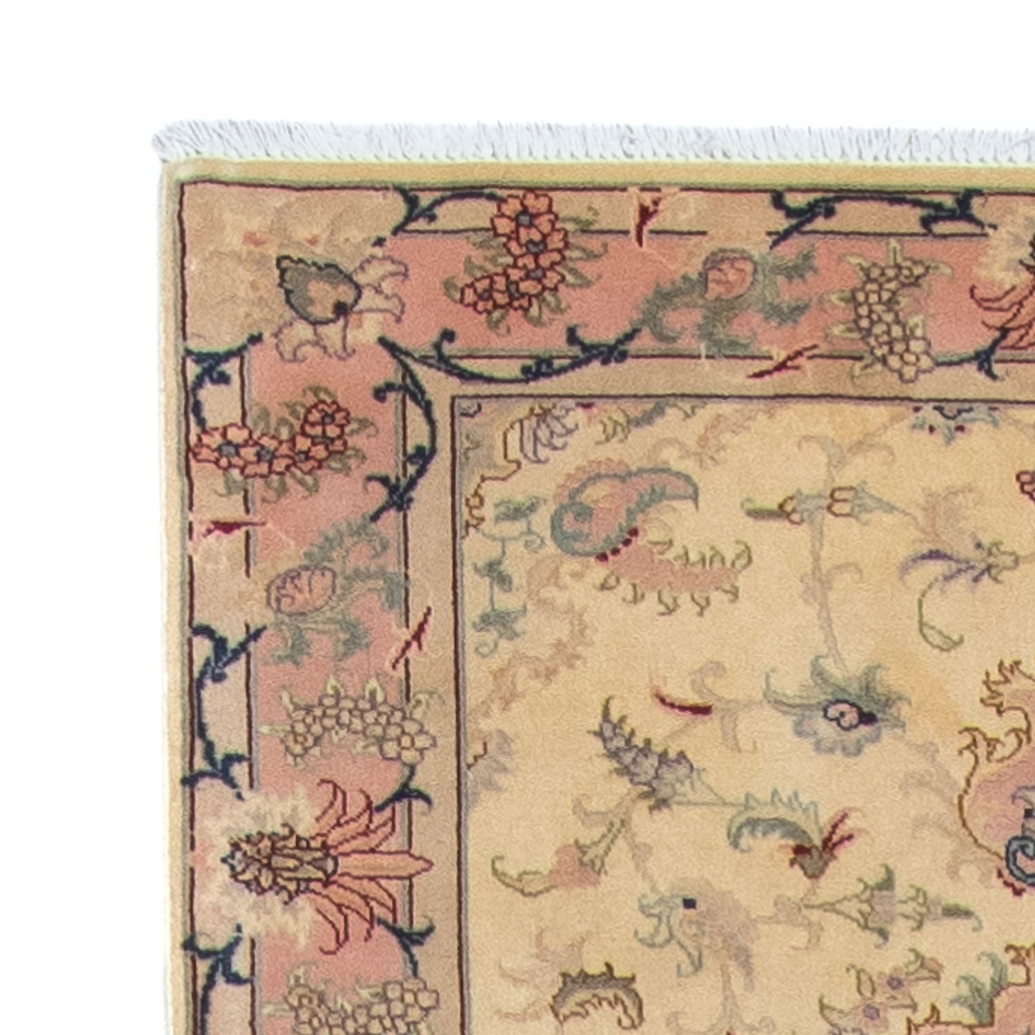 Løber Persisk tæppe - Tabriz - Royal - 397 x 86 cm - beige