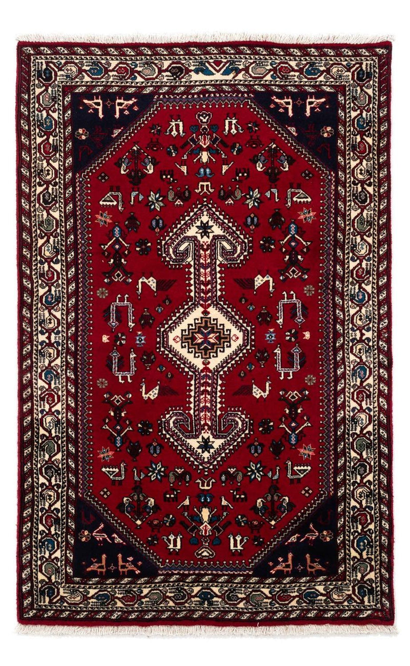 Persisk tæppe - Nomadisk - 163 x 99 cm - mørkerød
