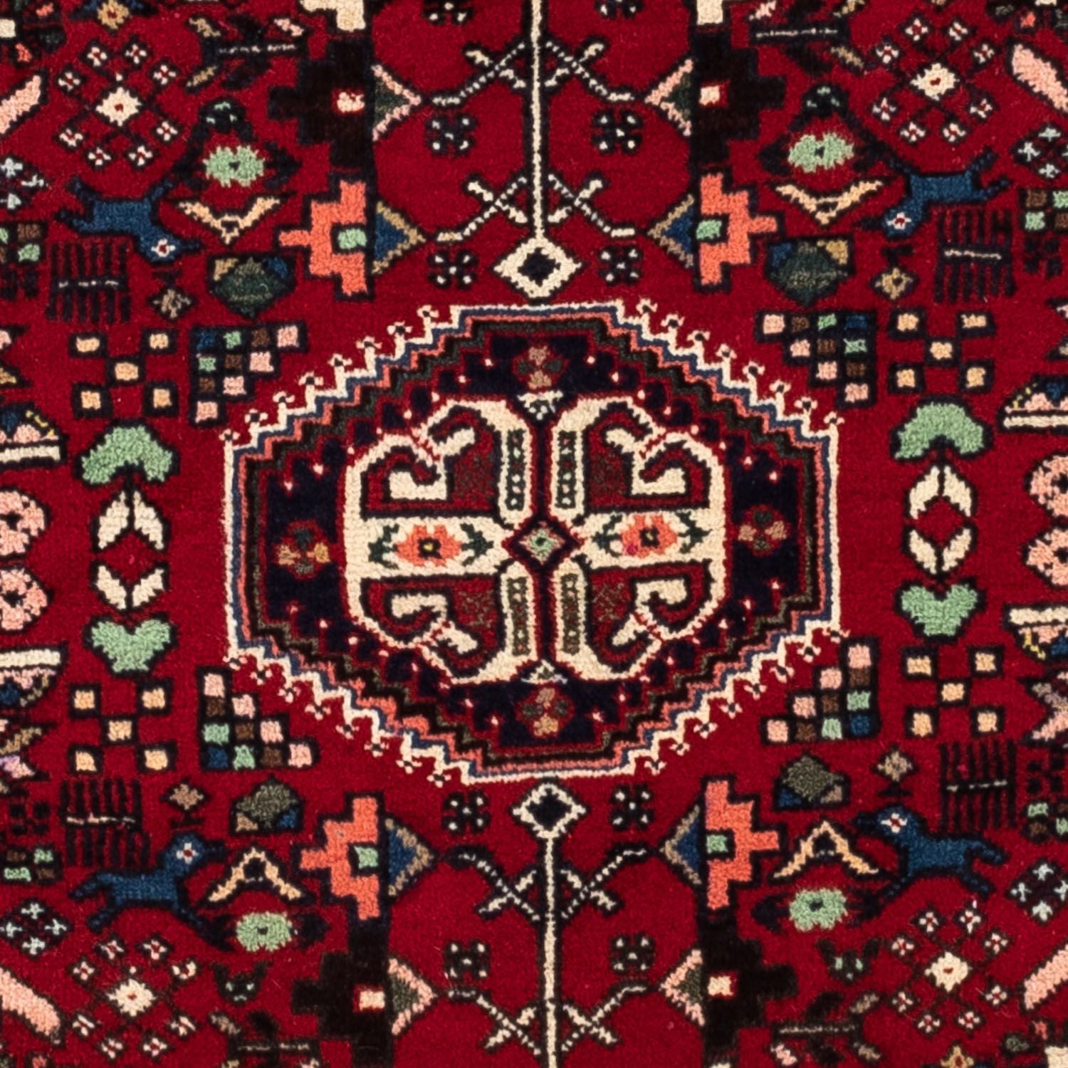 Persisk tæppe - Nomadisk - 150 x 101 cm - mørkerød