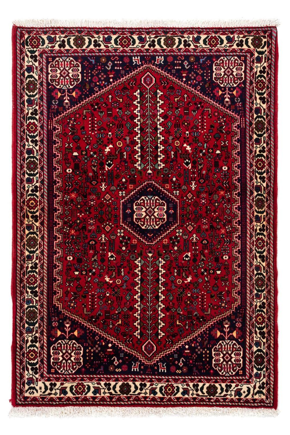 Persisk tæppe - Nomadisk - 149 x 106 cm - mørkerød