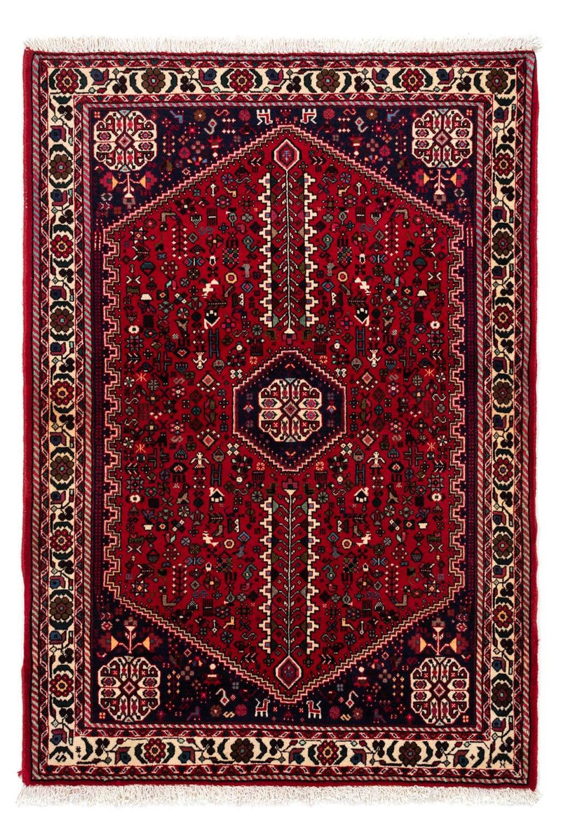 Persisk tæppe - Nomadisk - 149 x 106 cm - mørkerød