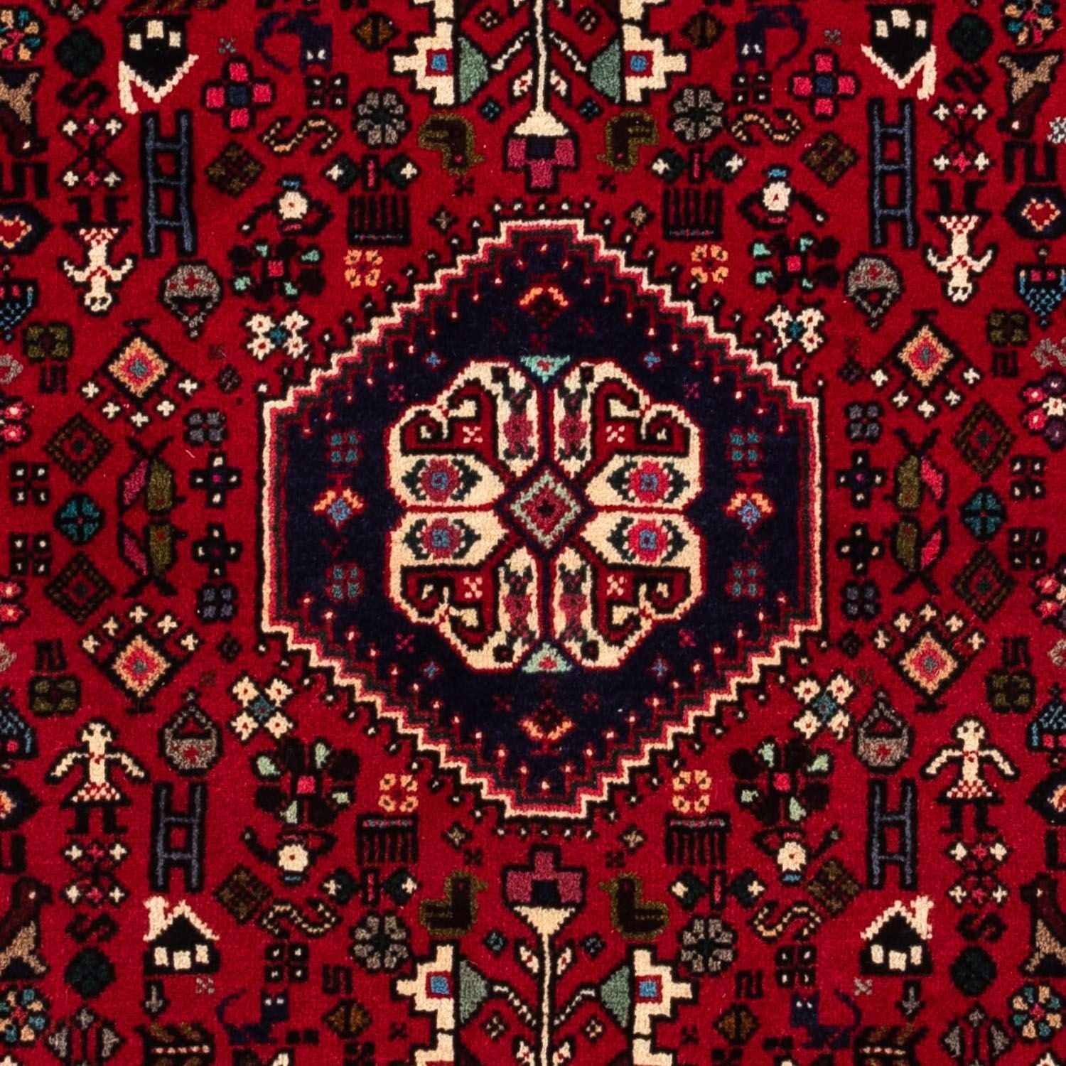 Persisk tæppe - Nomadisk - 149 x 106 cm - mørkerød