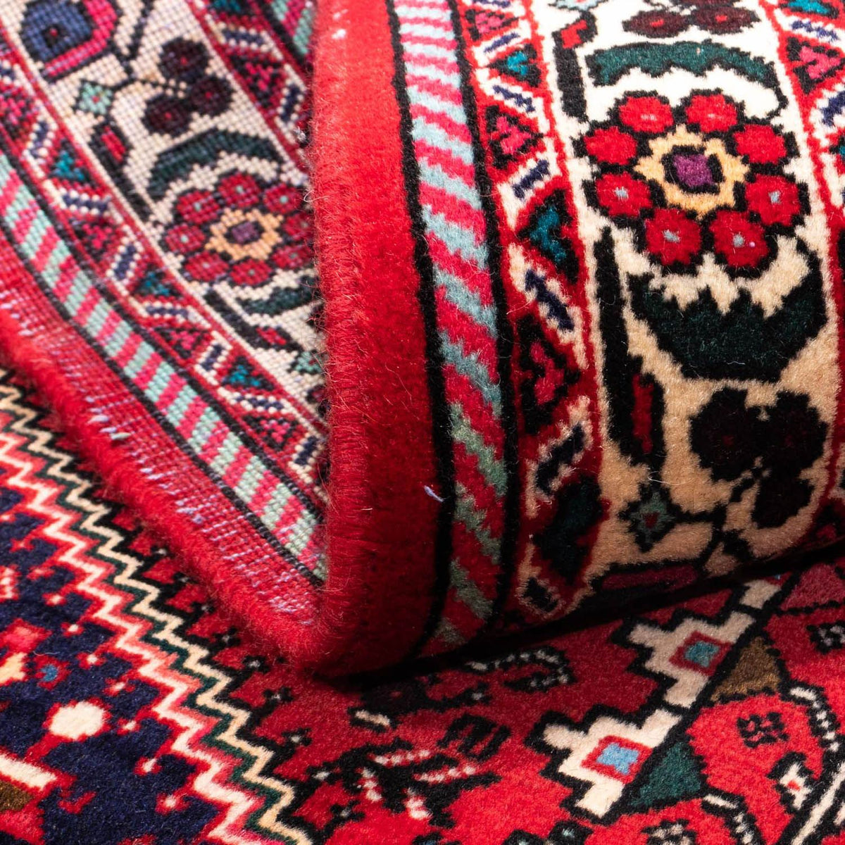 Persisk tæppe - Nomadisk - 149 x 106 cm - mørkerød