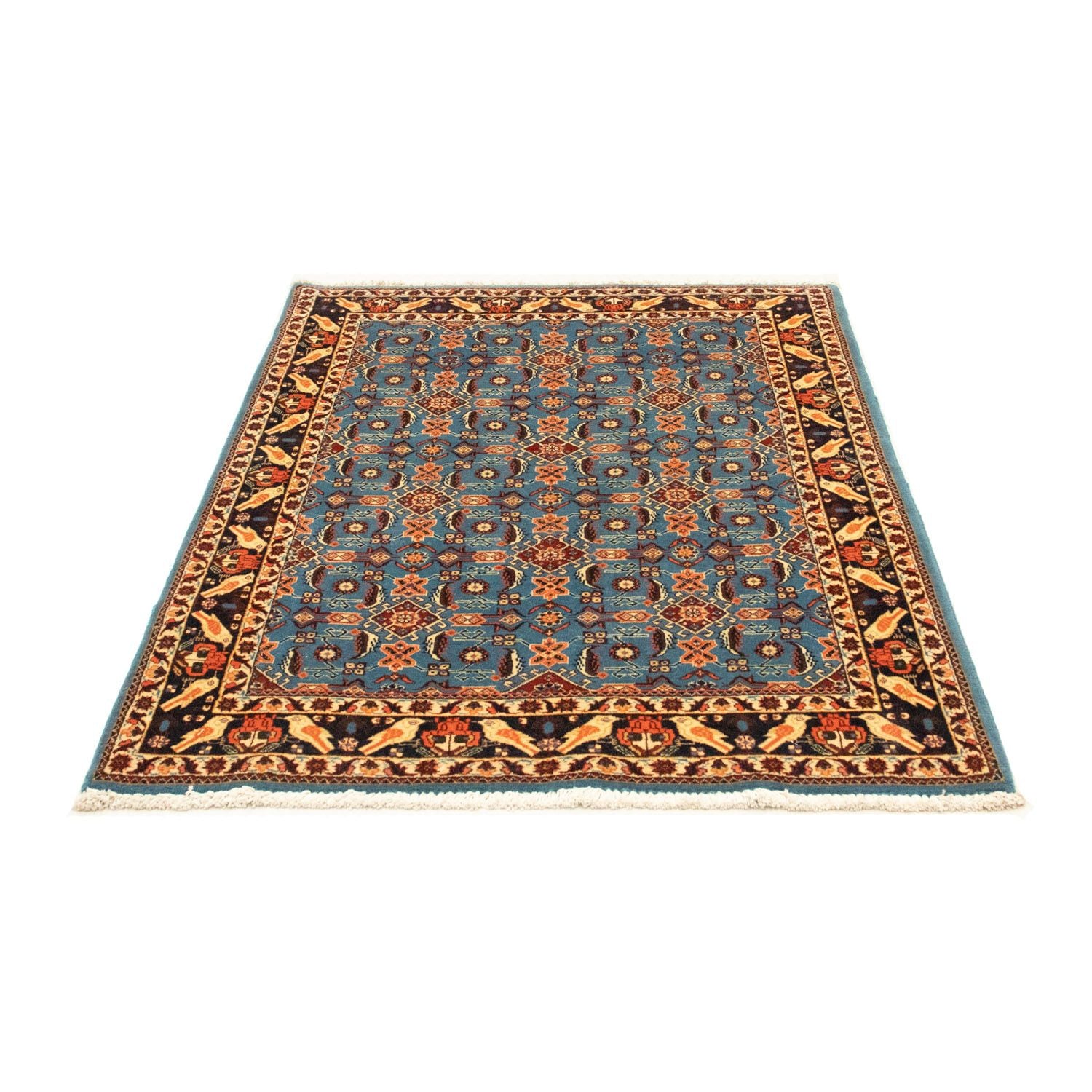 Persisk tæppe - Nomadisk - 142 x 102 cm - turkis