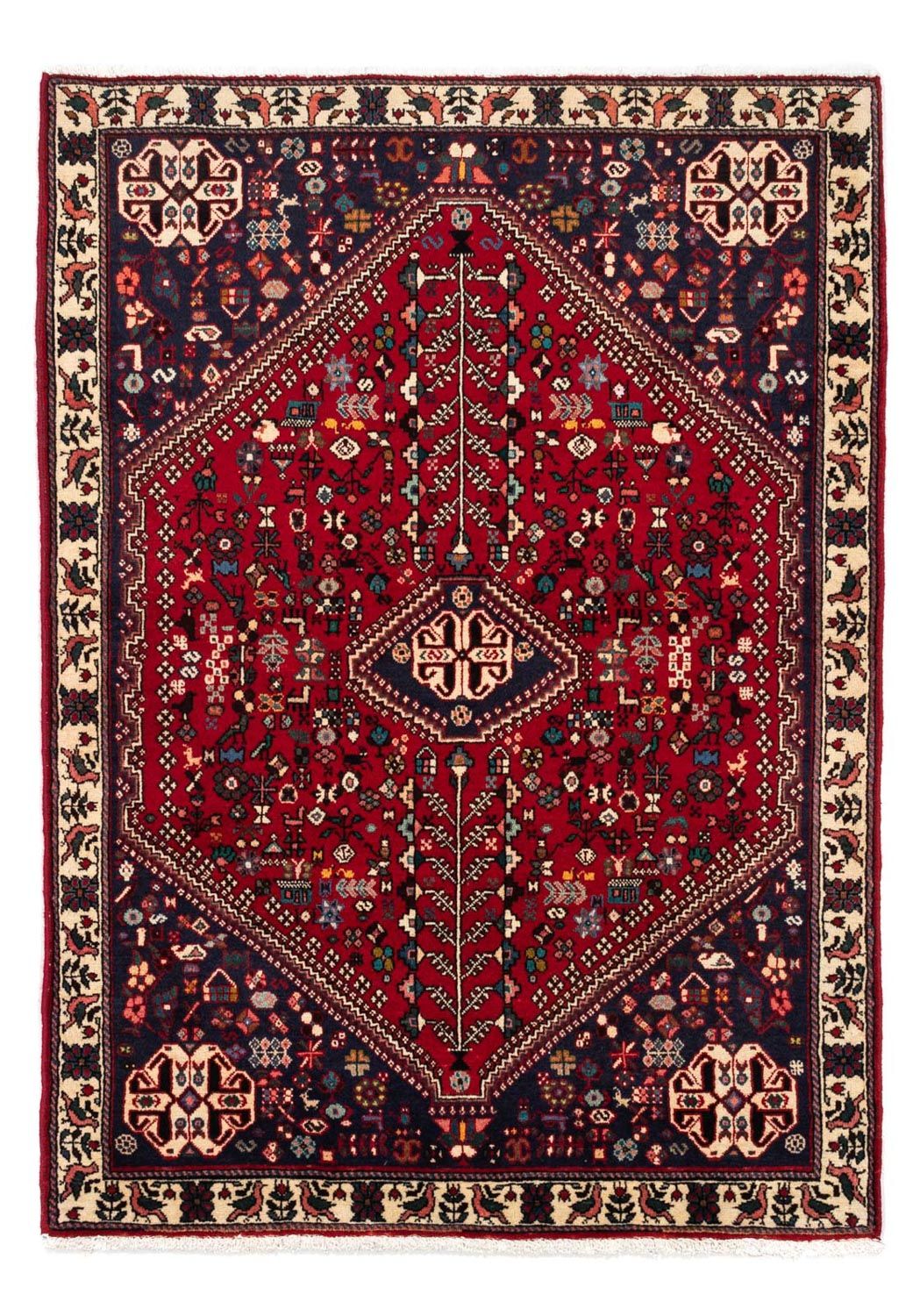 Persisk tæppe - Nomadisk - 154 x 107 cm - mørkerød