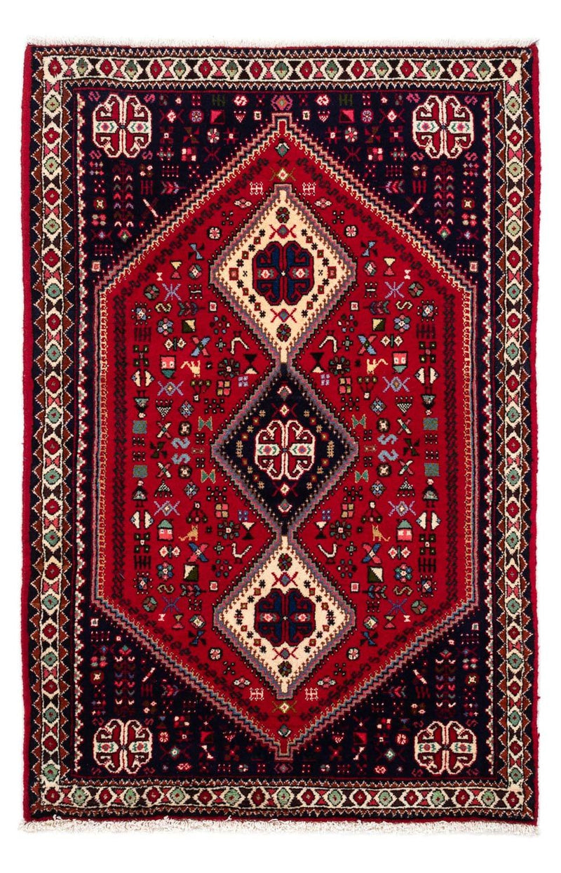 Persisk tæppe - Nomadisk - 148 x 98 cm - mørkerød