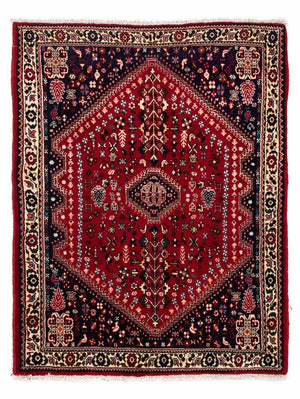 Persisk tæppe - Nomadisk - 148 x 108 cm - mørkerød