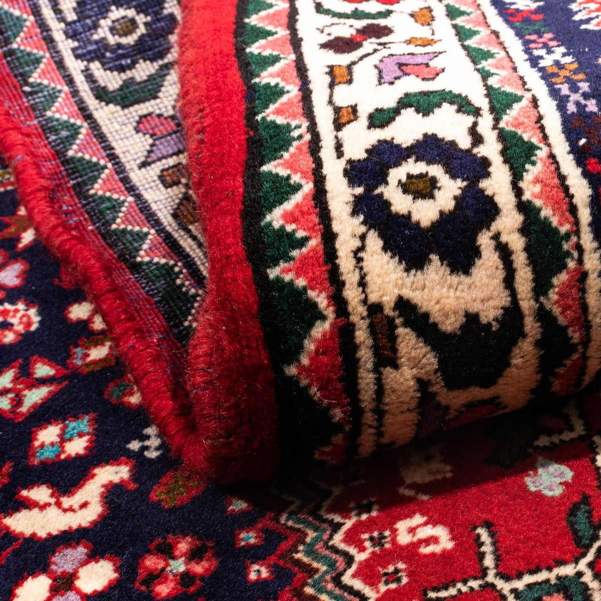 Persisk tæppe - Nomadisk - 148 x 108 cm - mørkerød