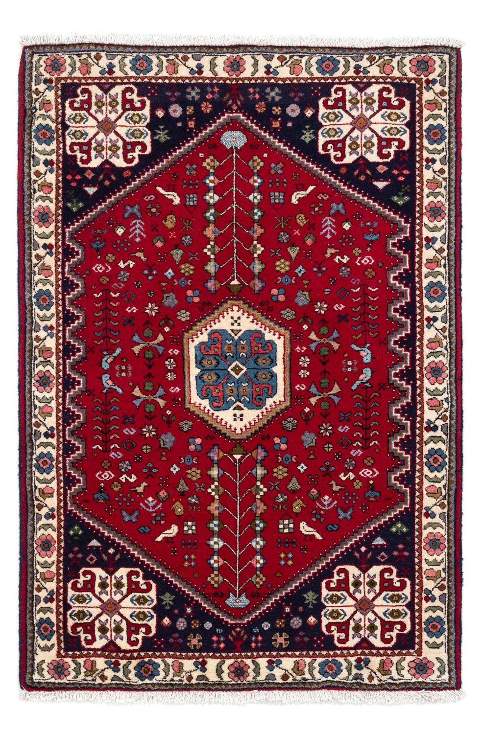 Persisk tæppe - Nomadisk - 144 x 98 cm - mørkerød