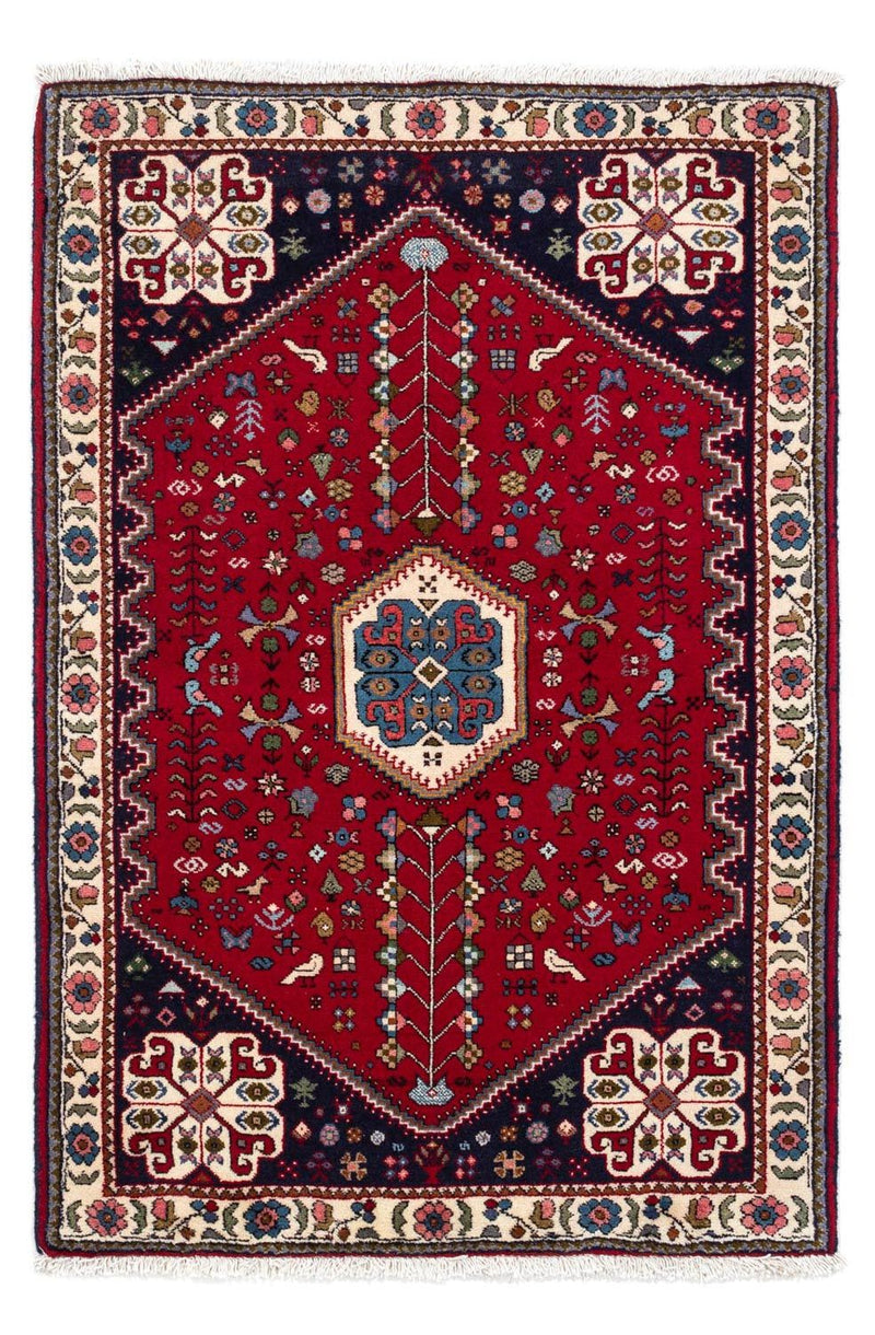 Persisk tæppe - Nomadisk - 144 x 98 cm - mørkerød