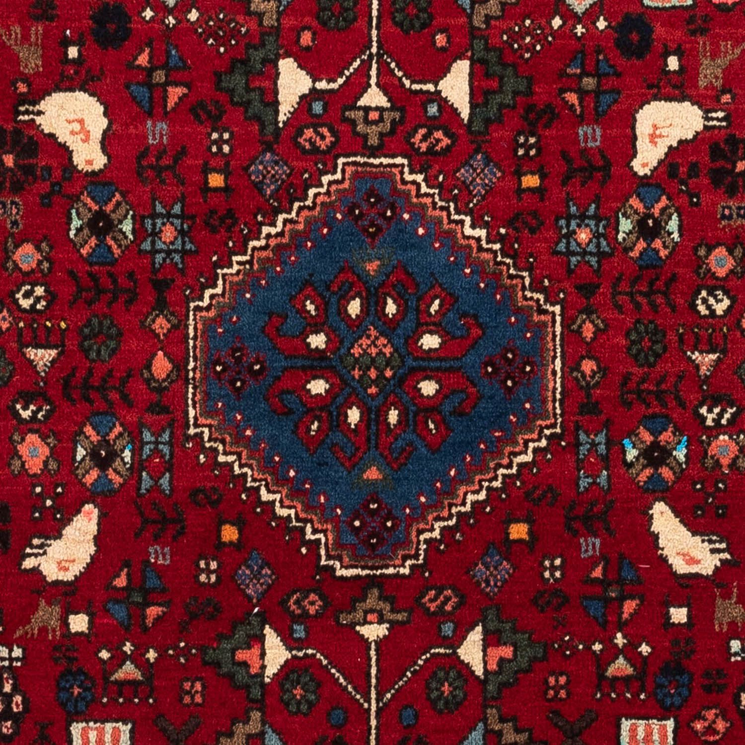 Persisk tæppe - Nomadisk - 145 x 100 cm - mørkerød